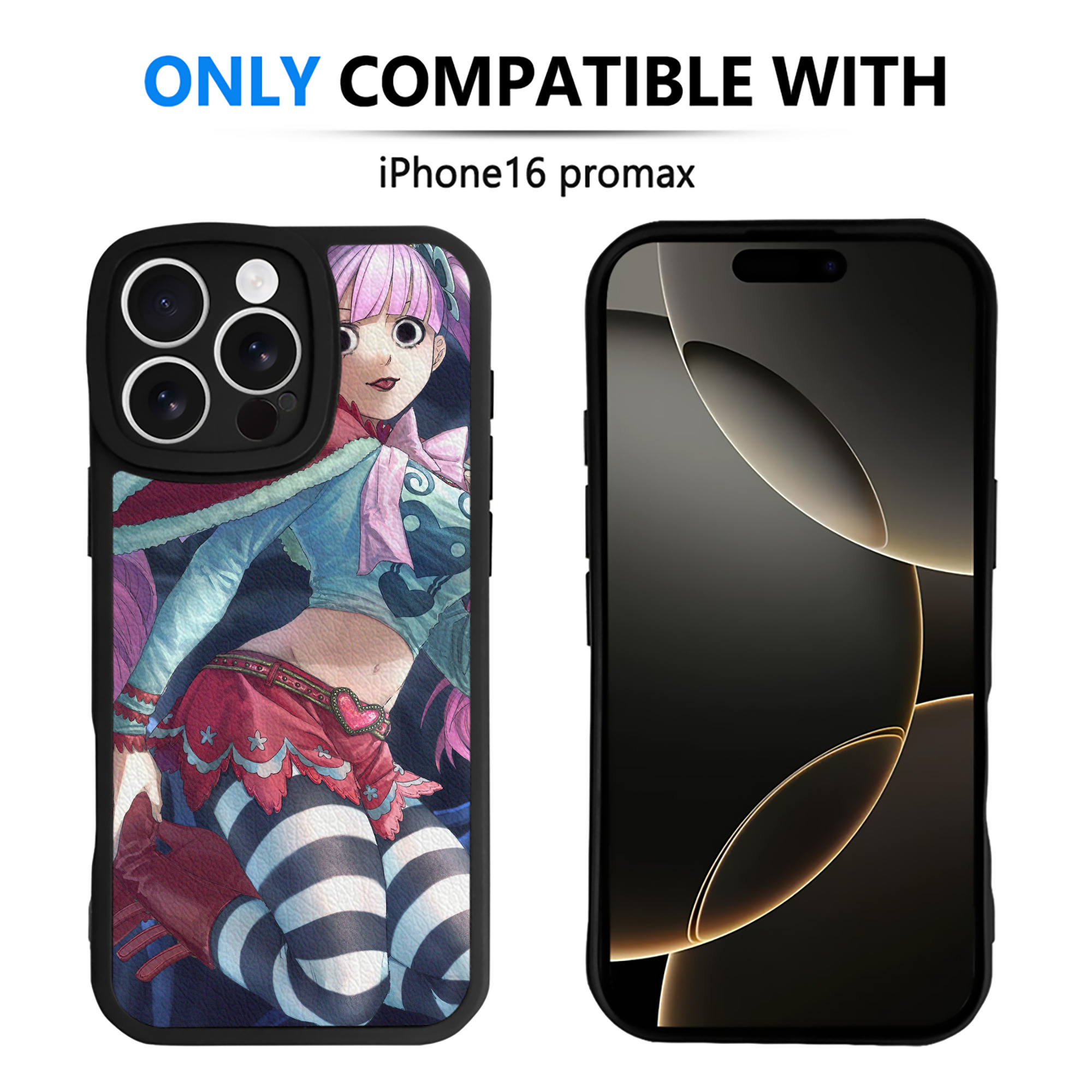 （画像用） ワンピース ONE PIECE 【iPhone 16シリーズ対応】シリコンスマホケース（レザー調） 材質：シリコン